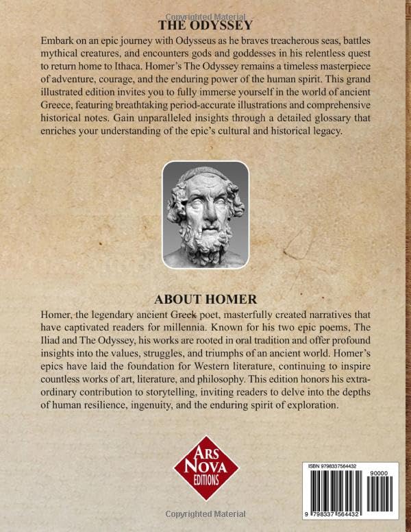 The Odyssey of Homer: The Grand Illustrated Edition: Unrivaled in Completeness, with Historical Notes and Glossary