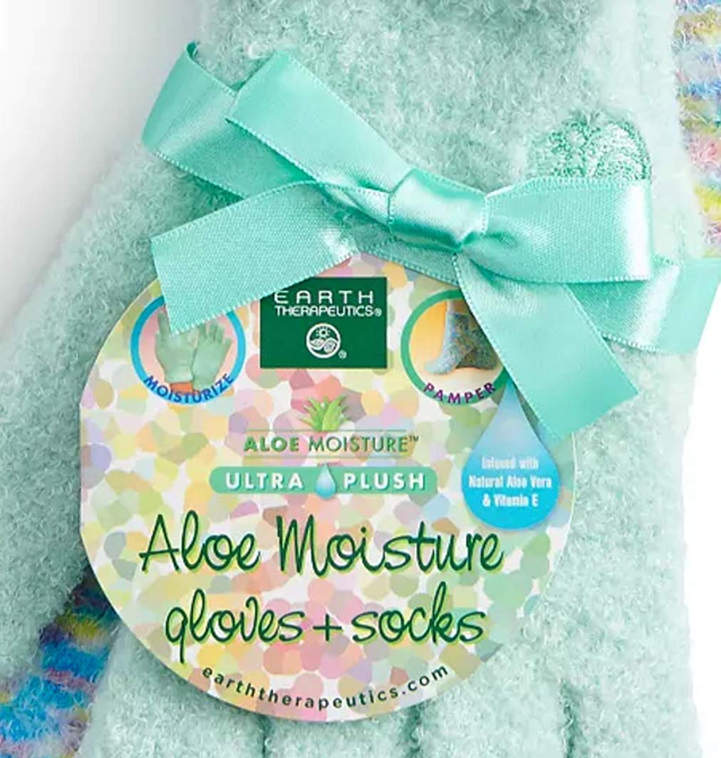 Earth Therapeutics Aloe Moisture Gloves & Socks Set - Confetti/Celedon : Beauty