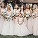 SWEETV Pearl Beaded Wedding Dress Belt Rhinestone Bridal Belt Sash for Evening Gown with Ribbon, Ivory