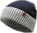 KBW-264 NAV-LGY Cuffed Two Tone Ribbed Beanie Winter Knit Ski Hat Skully
