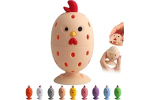 WAMEIJU Egg Brush Cleaner, Egg Cleaner for Fresh Eggs, Cute Chick Shaped Egg Wash and Brush, Washing Egg Tool for Standard Sized Eggs (Beige)