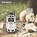 VINIDA Wood Burning Camping Stove - Updated Collapsible Lightweight Survival Backpacking Stove for Camping Hiking Climbing and Fishing