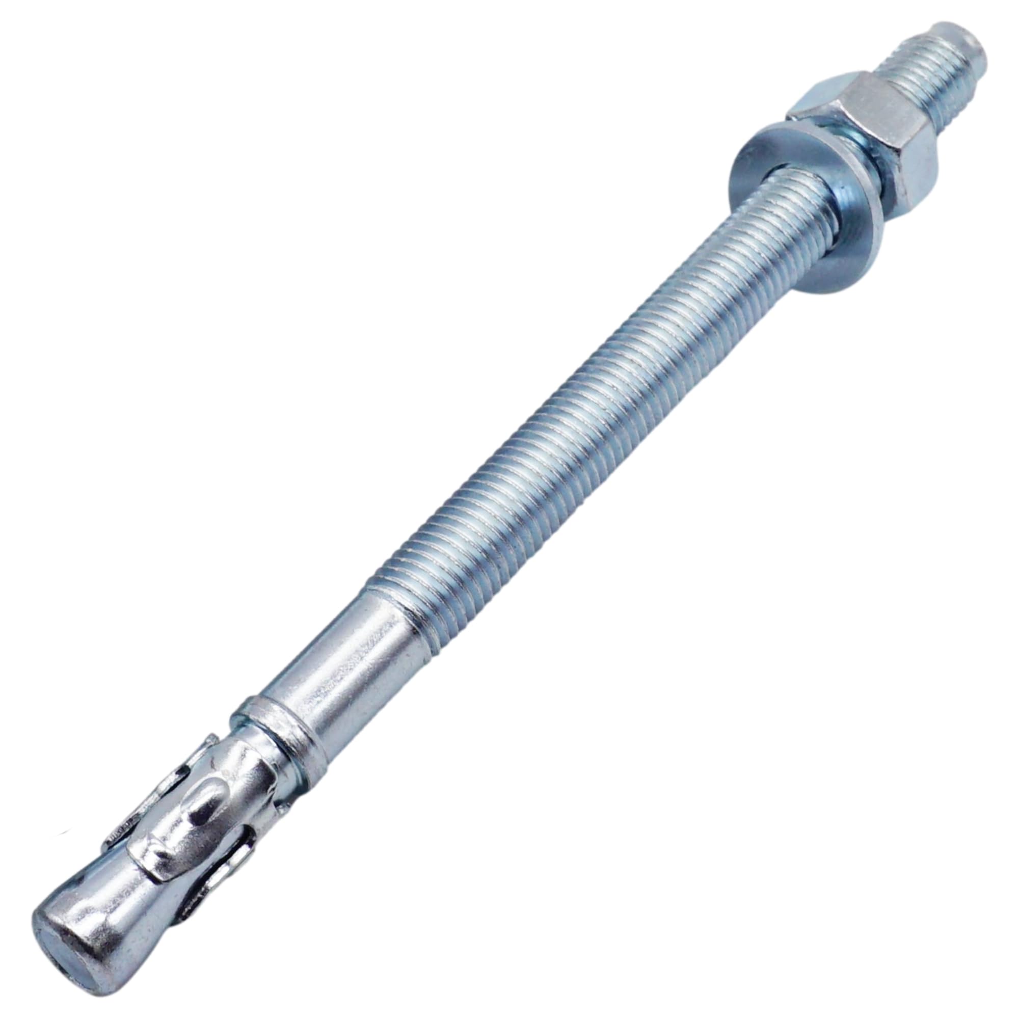 SKIR'CO (1 pc) Zinc Plated Wedge Anchors M16 x 220 mm, Metal Dowels, Anchor Bolt, Masonry Anchors, Concrete Anchor
