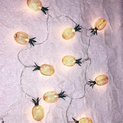 JUZEN LED Ananas Light String, 20LED Battery Powered Light String Room Decoration Room Bedroom Innenhof Outdoor Hochzeit Part