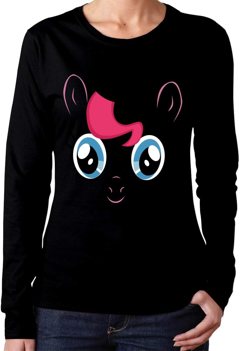Cuteove My Little Pony Pinkie Pie Big Face Womens Female Long Sleeve Tee Sports T Shirt Casual