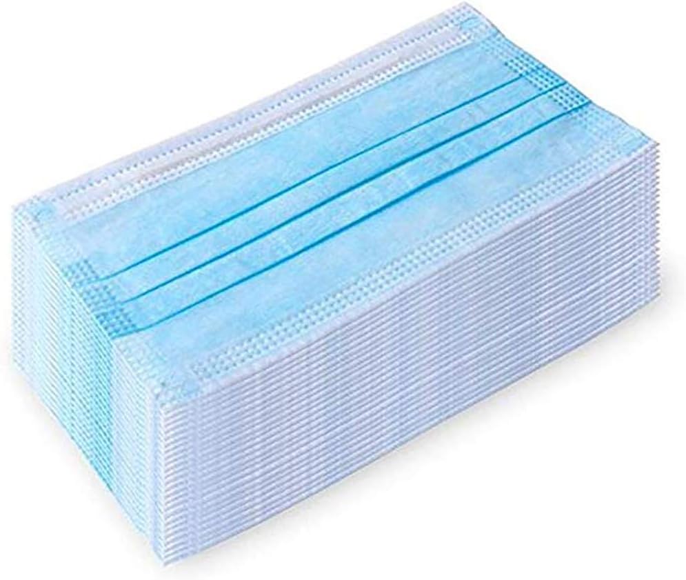 Disposable Earloop Face Mask Surgical Medical Masks Disposable 4 Ply Activated Carbon Breathable Dust Allergy Flu Filter Masks 001(Grey, 100 pcs/2 box)