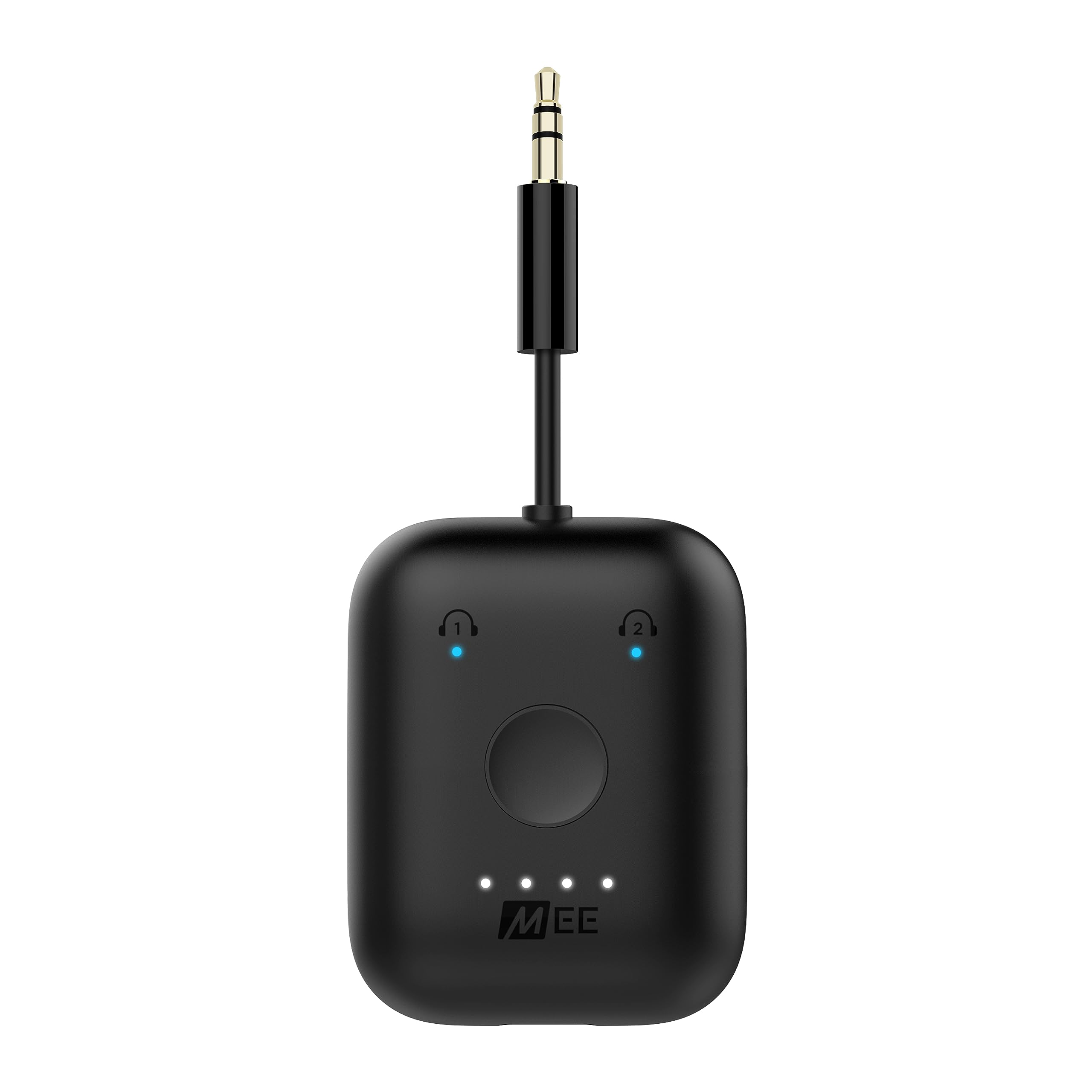 Photo 1 of MEE audio Connect Air in-Flight Bluetooth Wireless Audio Transmitter Adapter for up to 2 AirPods/Other Headphones; Works with All 3.5mm Aux Jacks on Airplanes, Gym Equipment, TVs, & Gaming Consoles
