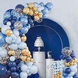 Balloon Garland Navy Blue and Gold Arch Kit 104pcs Birthday Space Theme view 4