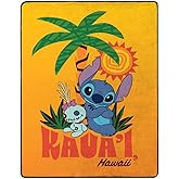 Disney Stitch Kaua'i Hawaii Double Sided Silk Touch Throw Blanket 50" x 70"