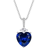 STARCHENIE Birthstone Necklace for Women 925 Sterling Silver Lover Heart Pendant Necklaces Birthstone Jewelry Gift for Her