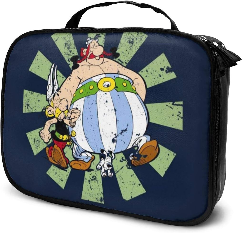 Multi-Functional Bag With Compartments Asterix And Obelix Retro Japanese Professional Cosmetic Pouch Travel Kit Makeup Boxes Makeup Bag