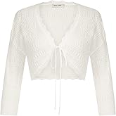 GRACE KARIN Women's Open Front Knit Cropped Bolero Shrug Cardigan Sweater Long Sleeve (S-4XL)