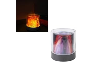 Tyenaza 300ml Aromatherapy Humidifier, Flame Aromatherapy Ultrasound Diffuser Starry Aromatherapy Night Light, for Home, Bedr