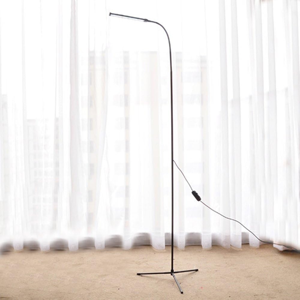 FELiCON LED Floor Standing Reading Lamp for Living Room Bedroom Simplicity Style 4 Level dimming Brightness 3500K Warm Light & 6000K White Light with 1.5m Length charging Line for Sofa Desk (SJ-Black) - Image 5