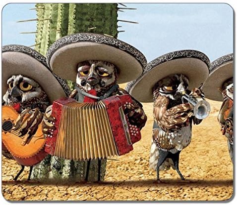 Mouse Pads Art Customized 17769 Mariachi Owls Rango Cartoon High Quality Eco Friendly Neoprene Rubber Mouse Pad Desktop Laptop Mousepads Comfortable Computer Cute Mouse Mat Gaming Mouse pad