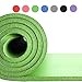 REEHUT 1/2-Inch Extra Thick High Density NBR Exercise Yoga Mat for Pilates, Fitness & Workout w/Carrying Strap (Green)