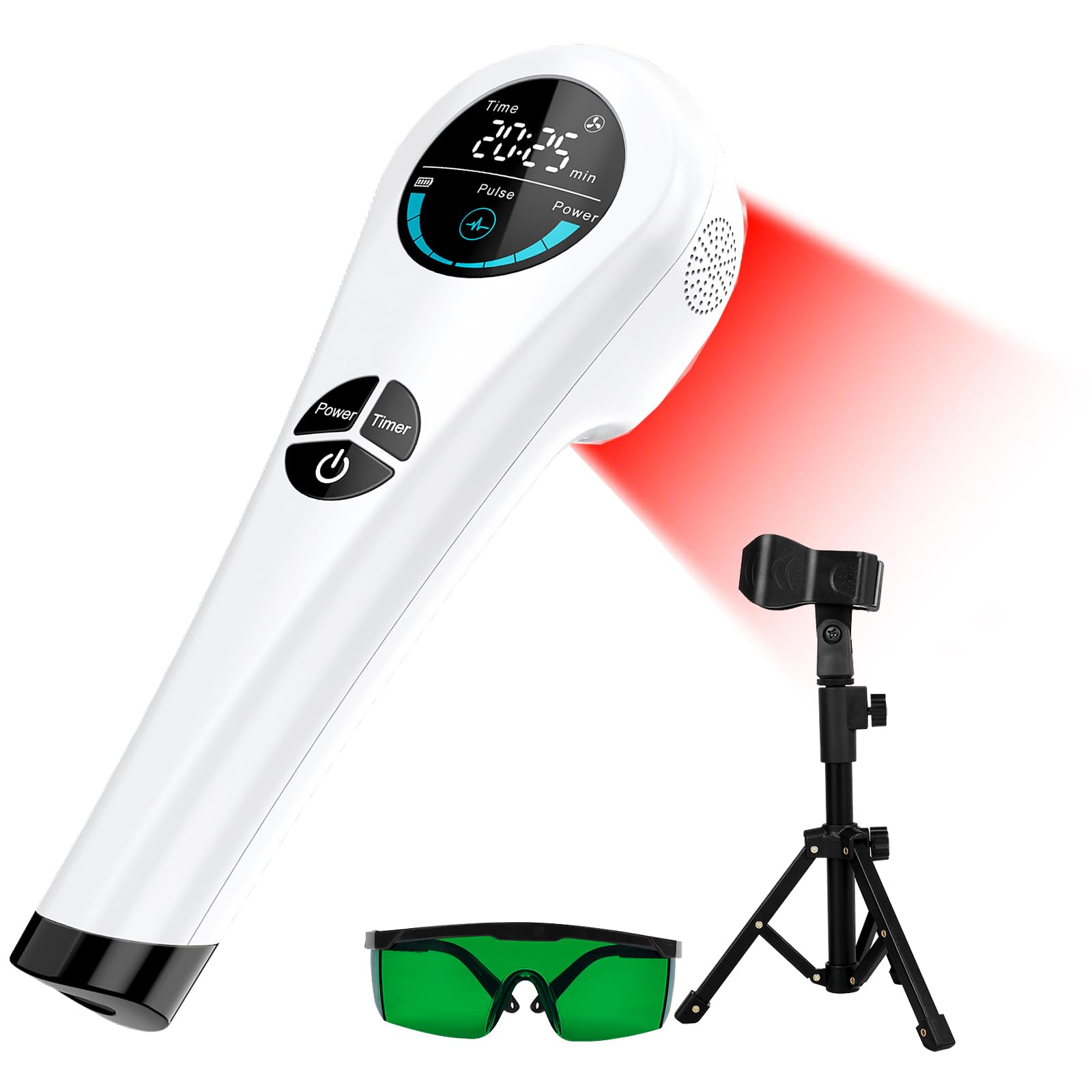 Photo 1 of Cold Laser Therapy Device for Humans & Dogs, 4 x 808nm and14 x 650nm, Handheld Red Light and Near Infrared Light Therapy Devices with Stand, Red Light Therapy Wand for Pain Relief Joint, Muscle Pain
