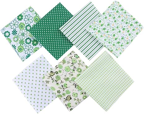 Amazon Bestoyard 14枚セット 7種類 生地 布 コットンツイル カットクロス パッチワーク布 花柄 綿製 25x25cm 可愛い はぎれ 手芸用 Diy 裁縫 手作り 縫製用 緑 布 生地 通販