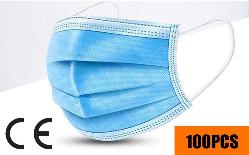 WFQJH 100PCS Disposable Non-Woven 3-Layer Sanitary Anti-dust