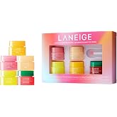 LANEIGE Midnight Minis Holiday Set | Korean Overnight Lip Treatment Set | For Dry Lips | Hydrating &amp; Nourishing Overnight Lip Treatment Mask with Vitamin C, Shea &amp; Murumuru Seed Butter