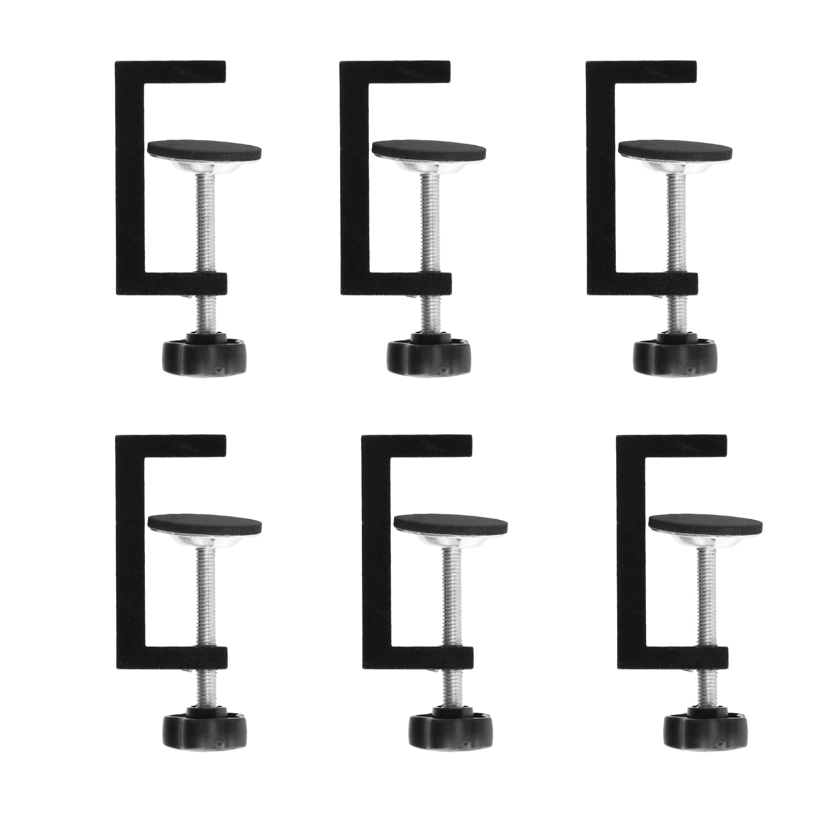 6Pcs G Clamps, Stainless Steel C Clamps Universal Heavy Duty Metal Small G-Clamp, Drawer Desk Tiger Clamp for Woodworking Welding Mounting Fixed Repair Parts Assembly Fastening Accessory