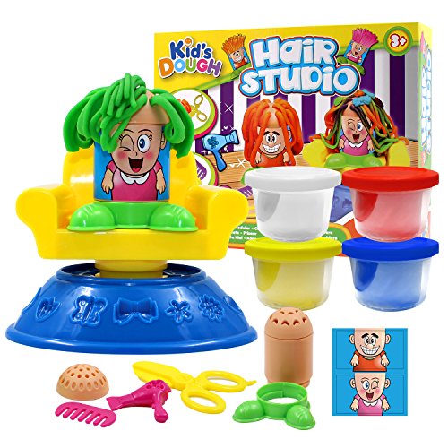 SySrion Barbershop Dough Hair Salon Crazy Cuts Playset for 