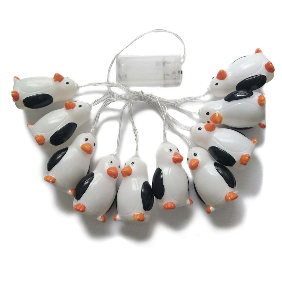 Penfly 1.5m 10LEDs Decorative Penguin Fairy Night Mood Light for Home Indoor Bedroom Wedding Festival Warm White
