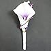 Lily Garden Artificial Flower Calla Lily Boutonniere Corsage with Ribbon (Purple Center)