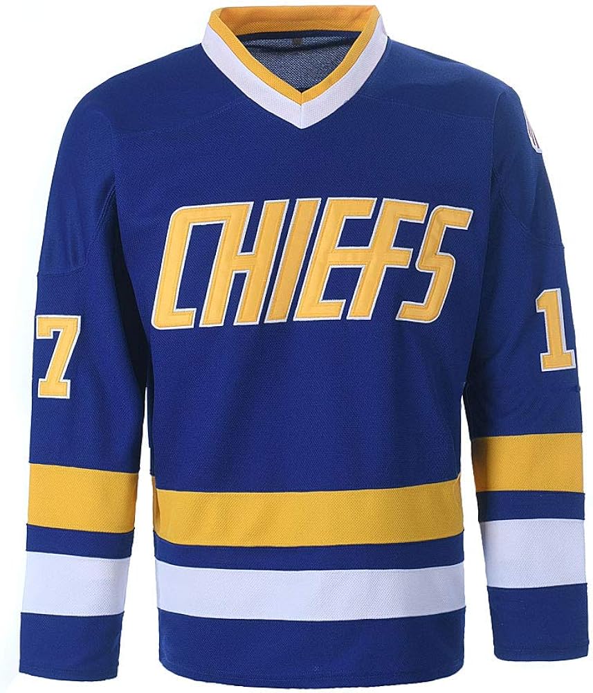 Youth Hanson Brothers Charlestown Chiefs 16 Jack 17 Steve 18 Jeff Slap Shot Movie Ice Hockey Jersey: Clothing