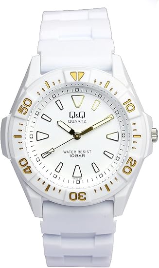 Amazon シチズン キューアンドキュー Citizen Q Q 腕時計 10気圧防水 メンズ レディース キッズ アナログ表示 回転ベゼル ラバー ダイバーズタイプ カラフルウォッチ Qq015 Whgd メンズ腕時計 腕時計 通販