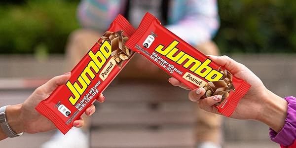 JUMBO PEANUT CHOCOLATE BAR, SOFT CHOCOLATE & CRISPY PEANUT, 12 INDIVIDUAL BARS (14.8 OZ)