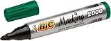 BIC Marking 2000 Permanent Markers Green Bullet Tip 12 Markers Box view 2