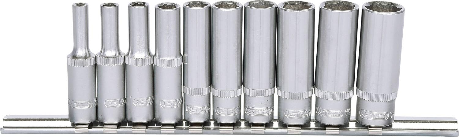 KS Tools 917.0610 1/4-inch Classic Deep Hex Socket Set (10 Pieces)