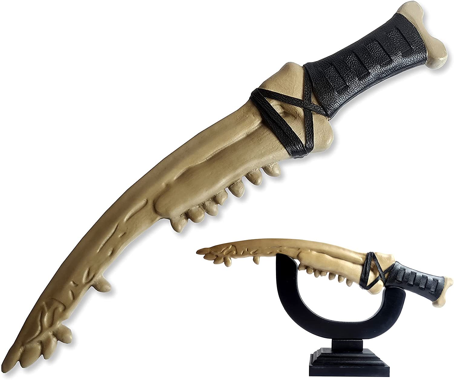 Swords and more Supernatural - The First Blade Resin Knife, Donkey Pine Bone, Crowley's Blade, 44 cm Long, Costume Accessory for Supernatural Fans, Cosplay & Collectors