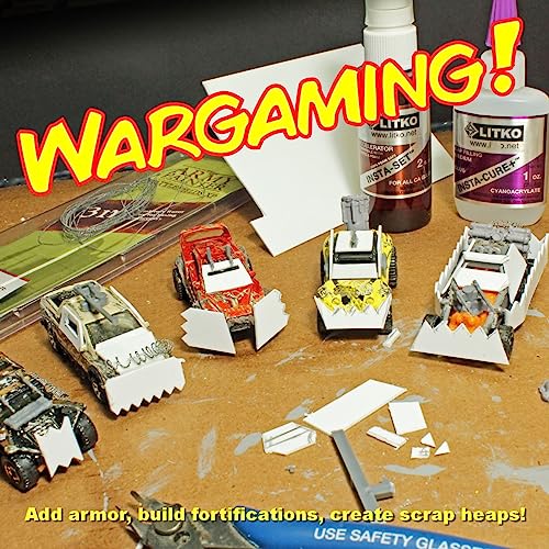 LITKO 8x10inch Polystyrene Flexible Craft Sheets Plasticard