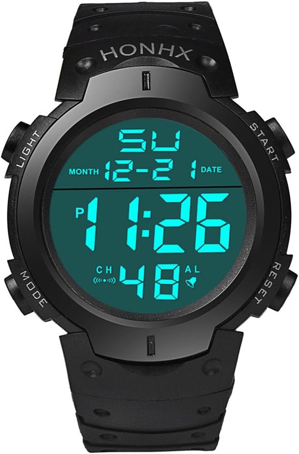 Electronic Wrist Watch LCD Digital Stopwatch Date Rubber Sport Wrist Watch Fashion Waterproof Men's Boy LCD Digital Wrist Watch
