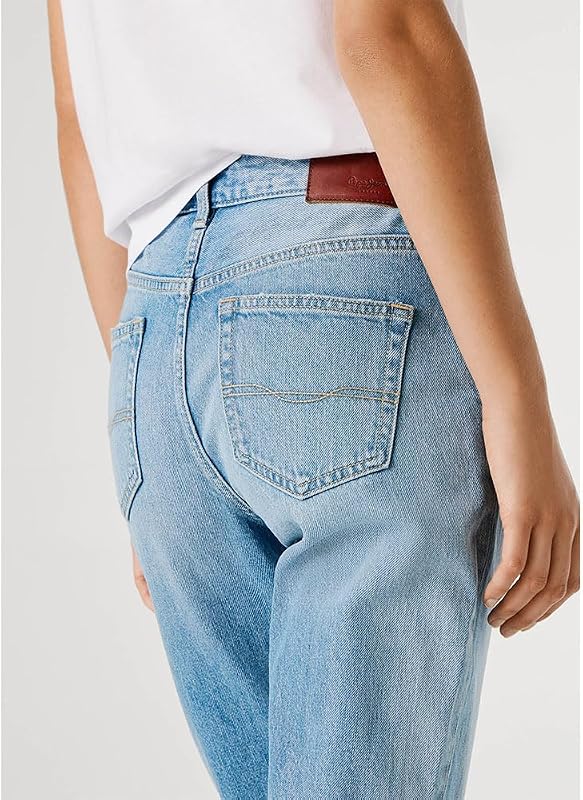 Tapered Jeans HW Violet, Blu (Denim-2vc), 31 W/30 L Donna