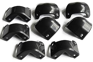 MOUDOAUER 8 Pack Plastic Front Rear Black Plastic Guitar AMP Amplifier Cabinet Corner Accessory For Marshall