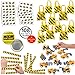 108 Piece Construction Favors Party Supplies Pack Birthday Bundle for 12