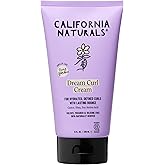 California Naturals Dream Curl Cream, Curl Defining Styling Cream for Soft Frizz-Free Curls, For All Curl Types, Natural, Vegan, Cruelty, Paraben & Sulfate Free, Color Safe, 8 oz
