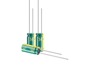 JCCON 10-Pack 100V 1uF Premium Quality Low ESR Electrolytic Capacitors 5x11mm (0.2x0.43in), 100Volt 1MFD High-Frequency Capacitor