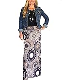 Yinggeli Women's Bohemian Print Long Maxi Skirt