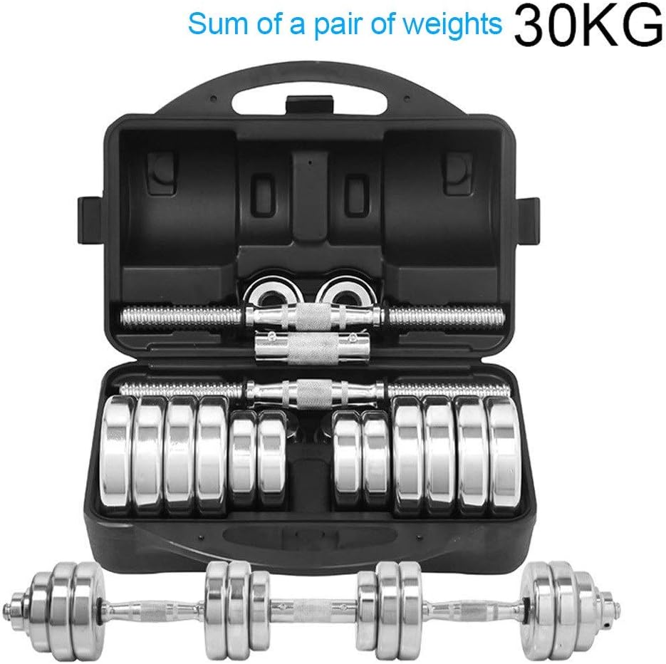 Dumbbells Set Box Large Dumbbells Barbell Adjustable Encased Metal Handles Strength Weight Iron 20Kg 30GK Body Building,Gym Training Work Out