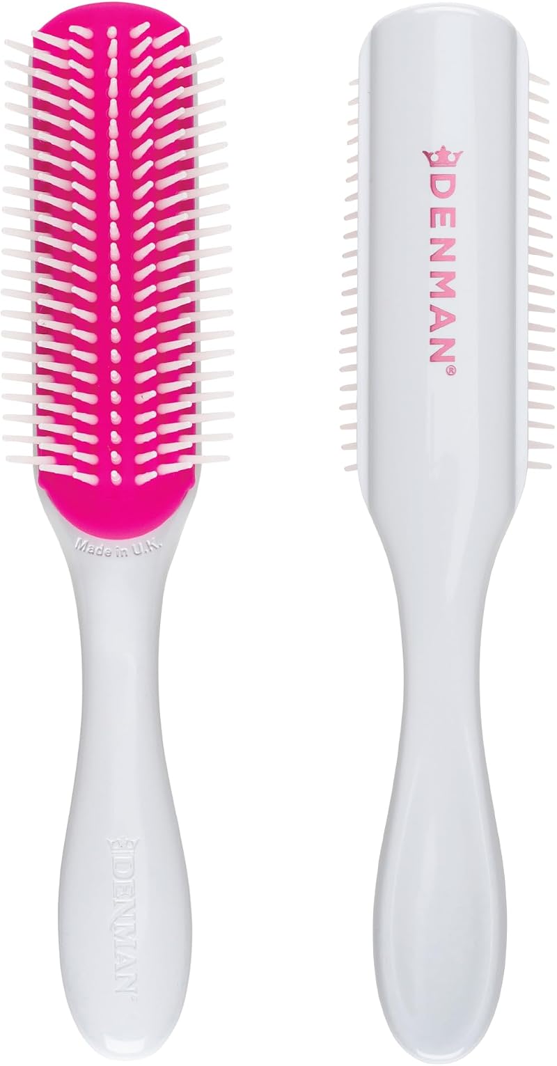 Denman D3 Curly Hair Brush Cherry Blossom 7 Row Styling Brush