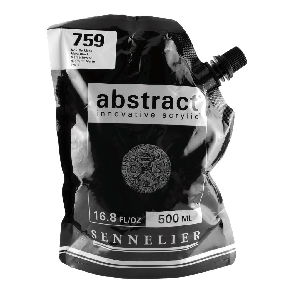 Sennelier Paint Abstract SENNE Mars Black, 496.8 ml (Pack of 1)