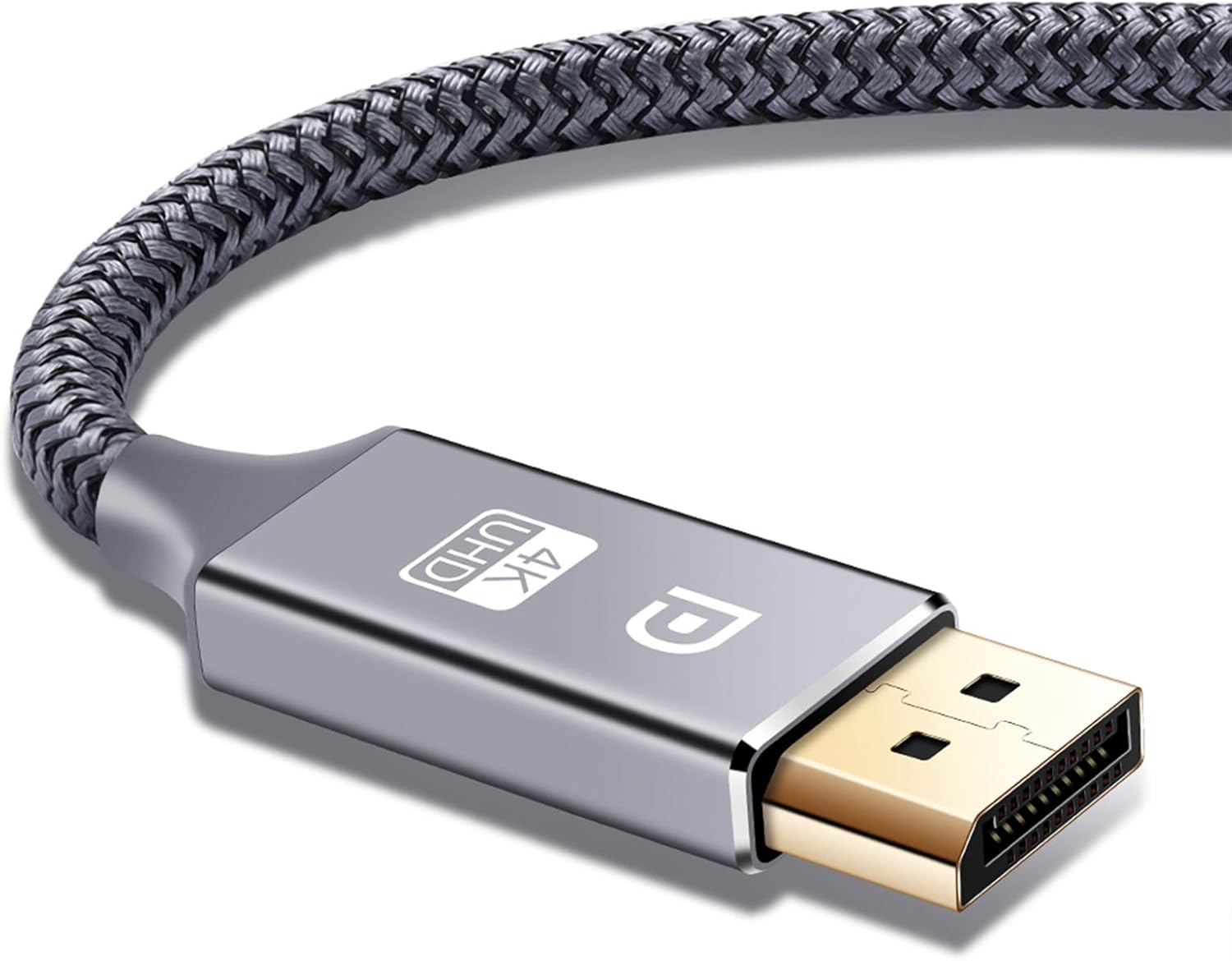 DisplayPort Cable,Capshi 4K DP Cable Nylon Braided -(4K@60Hz, 2k@144Hz) Ultra High Speed DisplayPort to DisplayPort Cable 3ft for Laptop PC TV etc- Gaming Monitor Cable (Grey)