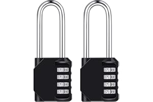 Diyife Combination Padlock, [2.6 inch Long Shackle][2 Pack] 4 Digit Locker Lock Weatherproof Lock Outdoor Combination Lock fo