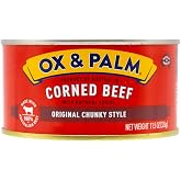 Ox &amp; Palm Corned Beef, Original Chunky Style, 11.5 Oz (Pack of 12)