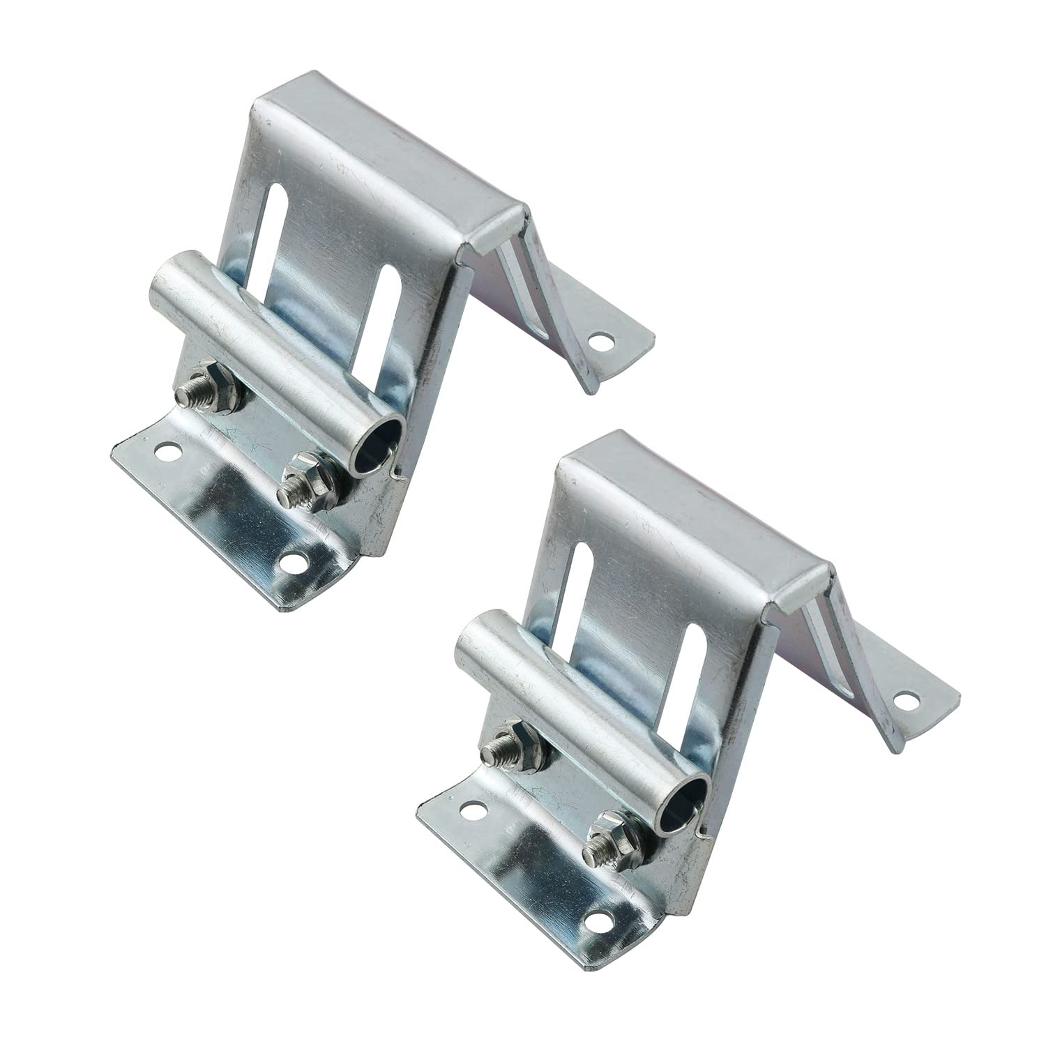 Photo 1 of ZYAMY 2pcs Garage Door Adjustable Top Bracket Garage Door Roller/Hinge for Residential Doors, Adjustable Top Roller Bracket in Galvanized, Garage Doors Fixture Bracket