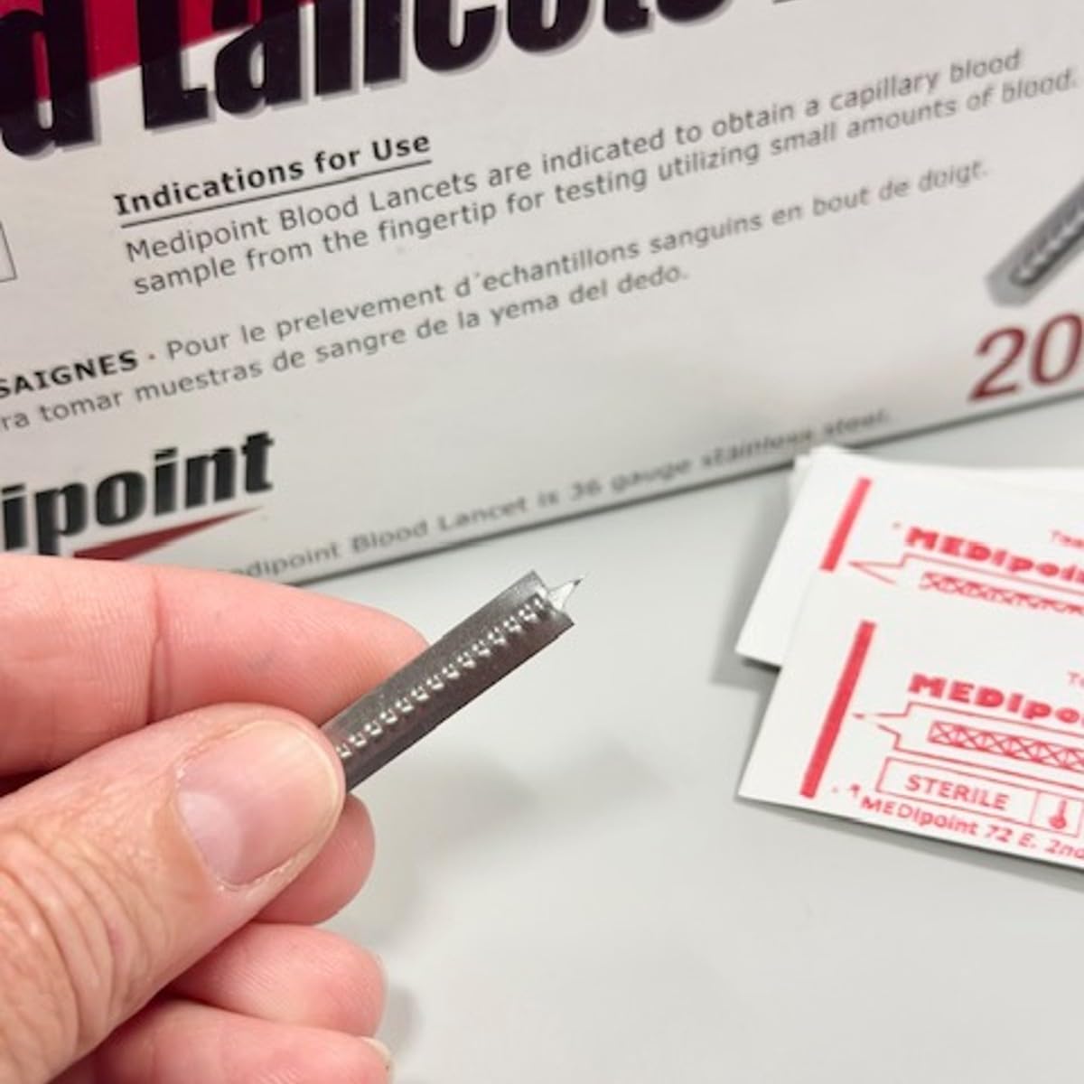 MEDIpoint Stainless Steel Lancet, 200 Count